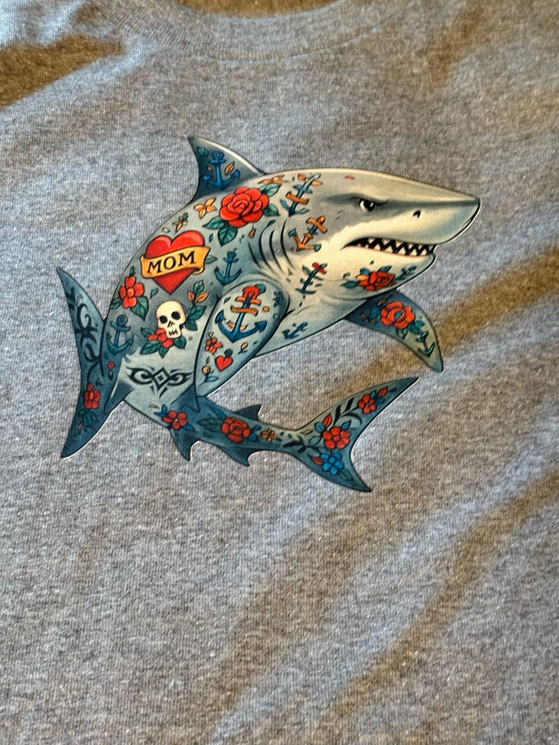 Beanie with image of Bullshark Fully Tattooed w/Mom