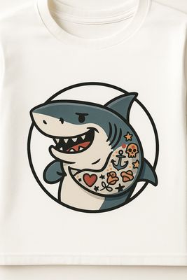 Men’s Tank Top with image of Bullshark w/Arm Sleeve Tattoo