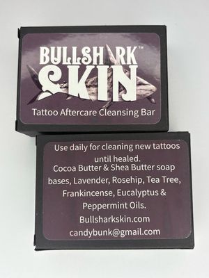 2 Bars Bullshark Skin Tattoo Aftercare Cleansing Bar