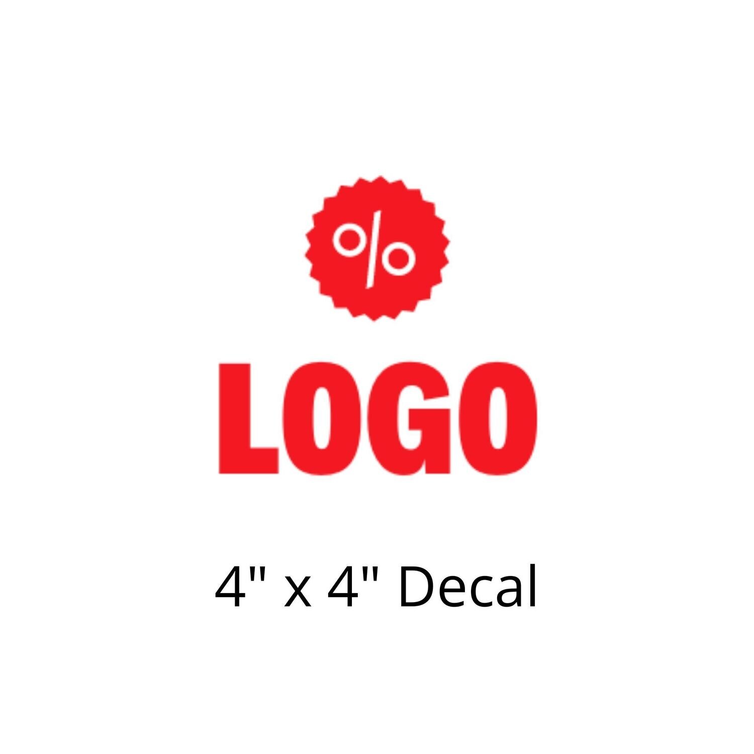 Sample 4&quot; x 4&quot; Permanent Decal