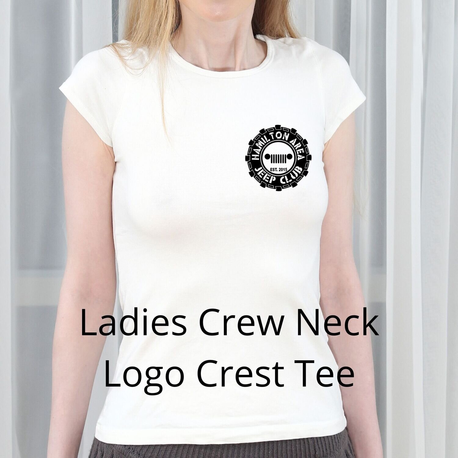 HAJC Ladies Crew Neck Crest Logo Tee
