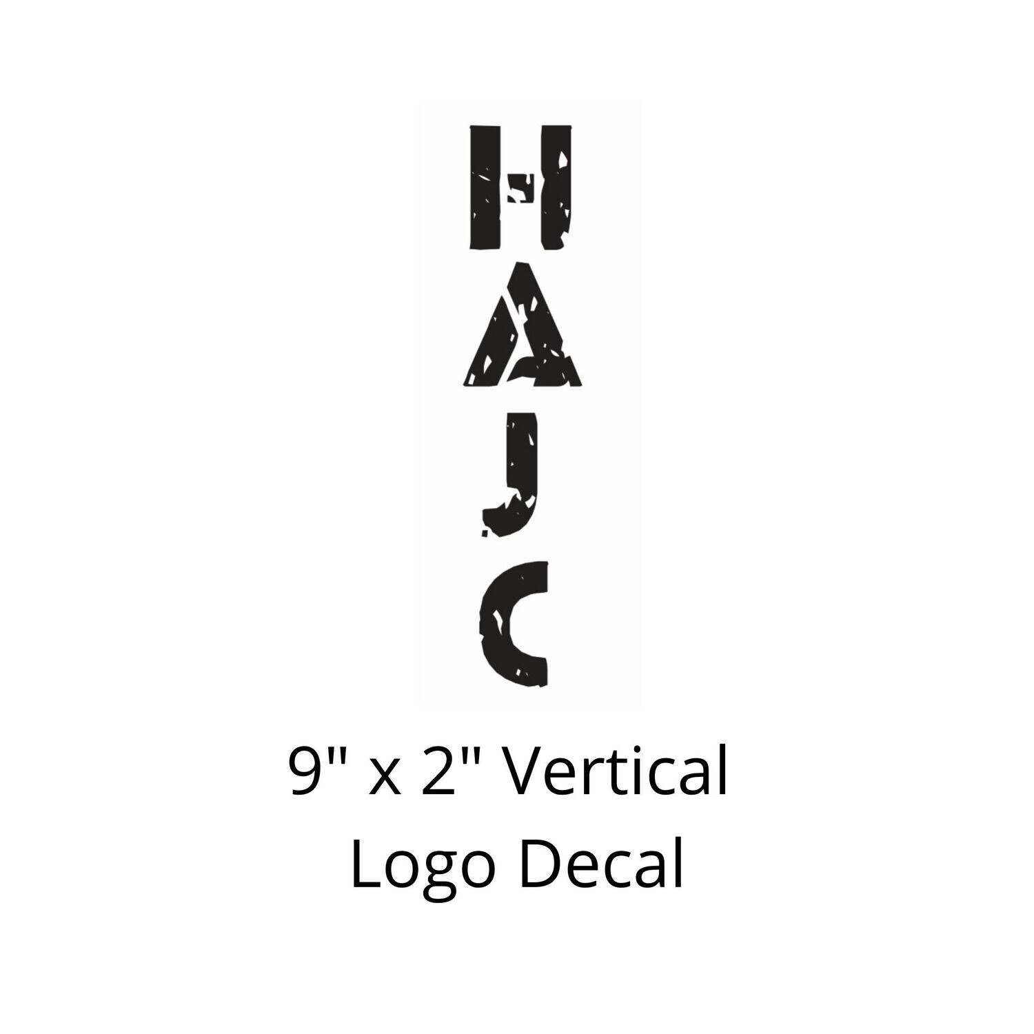 HAJC Vertical Banner Decal