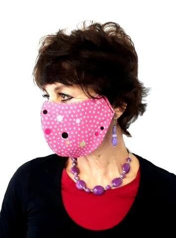 Adults and Kids Reversible Cotton Face Mask with Adjustable 1" Head Band