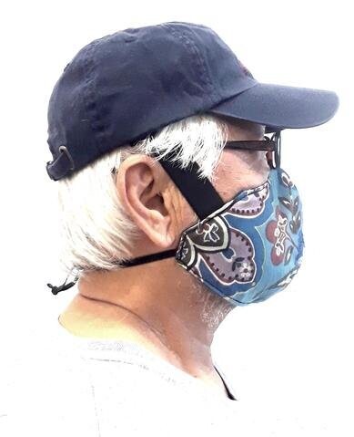 Adults and Kids Reversible Cotton Face Mask with 1" Upper and 1/4"Lower Adjustable Head Bands