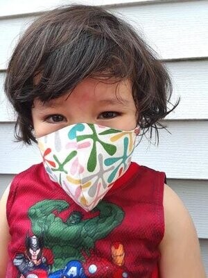 Children and Kids Reversible, Adjustable Cotton Face Mask