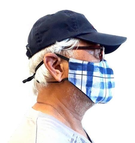 Adults and Kids Reversible Cotton Face Mask with Full Skull Braids and Filter Pocket