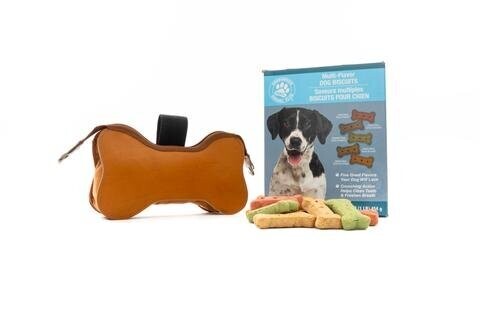 Treats Fanny - Zip Bone in Tan Leather with Tan Trim