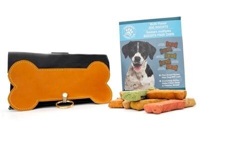 Treats Fanny - Flap Bone in Black Leather