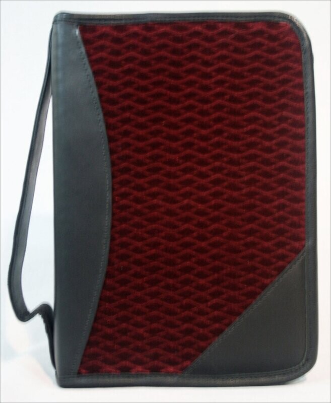 Bible Case with Back Pocket in Fabric and Leather