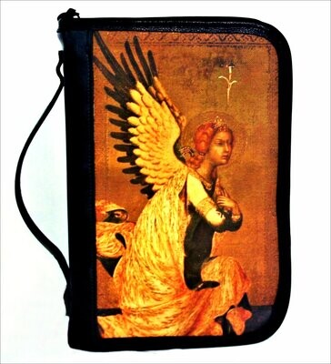 Bible Case in Printed Fabric and Leather