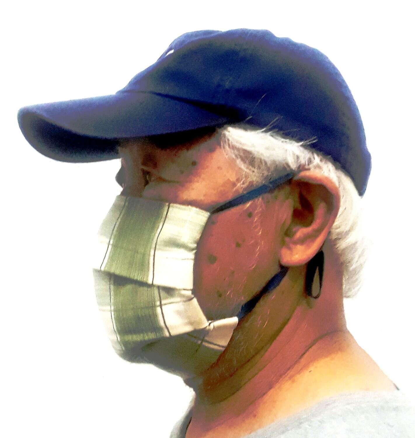Adults and Kids Cotton Two-Ply, Pleated Face Mask with Pocket