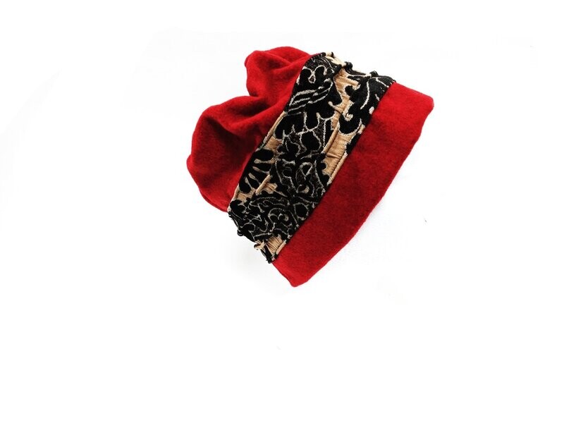 Hat Medium Profile Red w/Golden