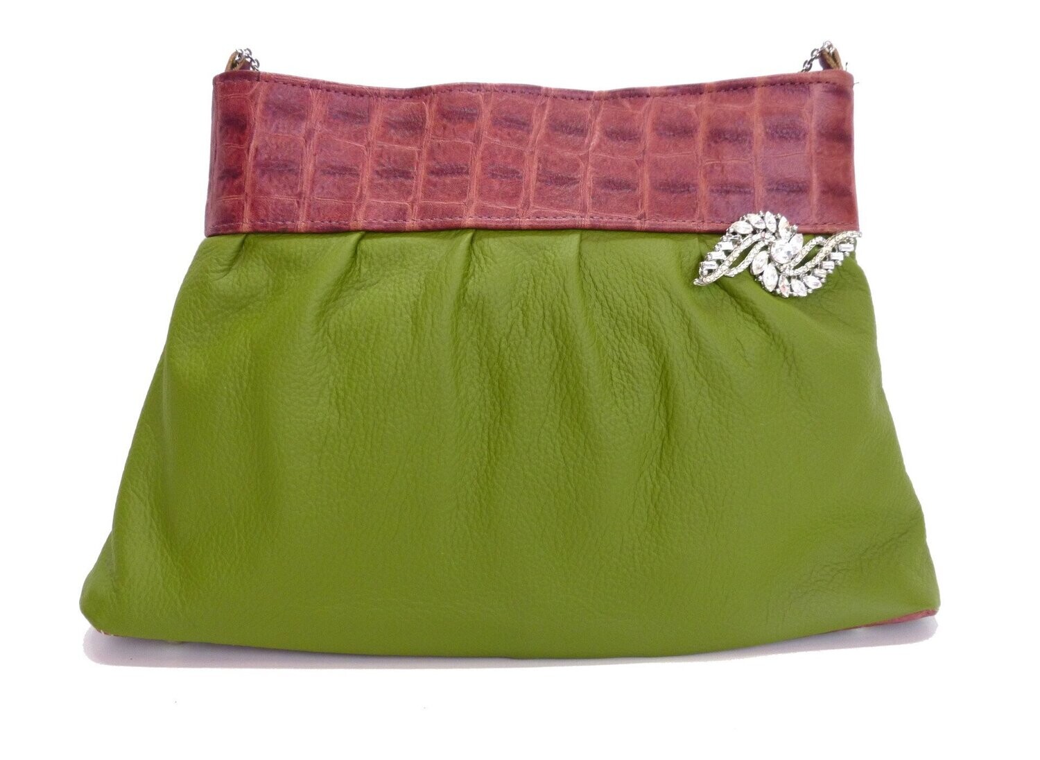 Avignon, Color: Dark Green & Wine Embossed