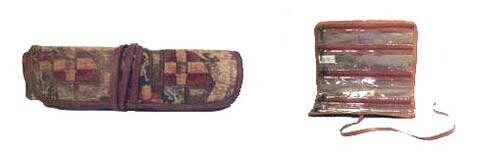 Jewelry Roll, Colors: Bello - Burgundy/Gray
