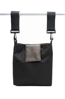 WheelCaddy Vertical With Swivels & Flap in Black Cordura Fabric