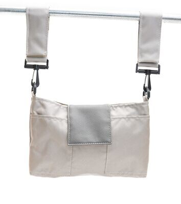 WheelCaddy With Swivels & Flap in Acrylic Fabric Silver