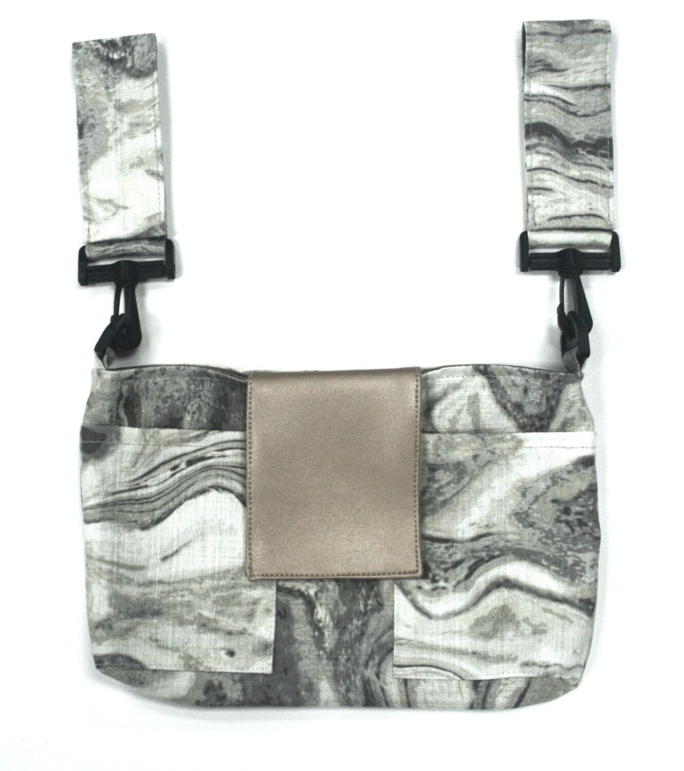 WheelCaddy With Swivels & Flap in Cotton  Fabric Swirls