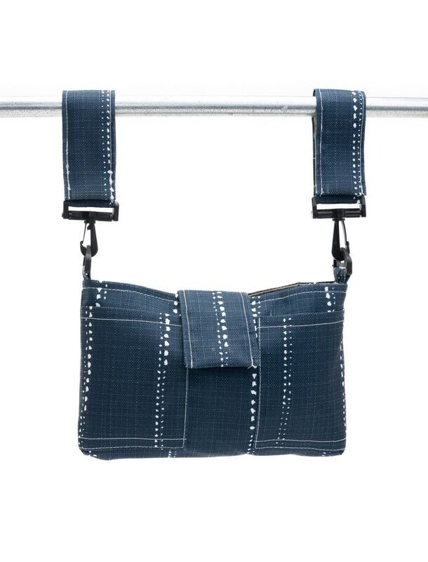 WheelCaddy With Swivels & Flap in Acrylic Fabric Saphire