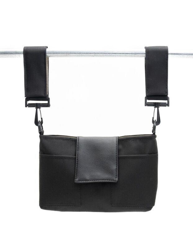 WheelCaddy With Swivels & Flap in Cordura Fabric Black