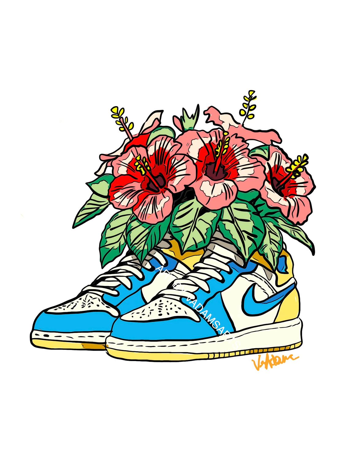 “Hibiscus Kicks” DESIGNED by VADAMS