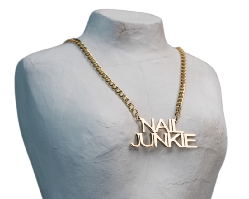 Nail Junkie Necklace (Gold)