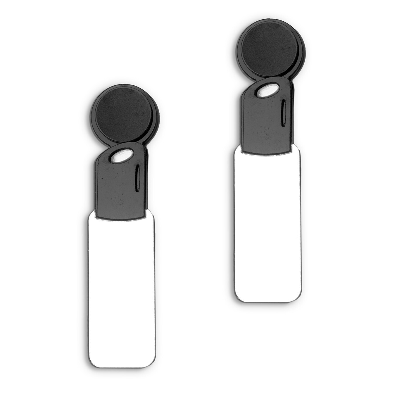 LIP STICK EARRINGS w/NFC CHIP (WHITE)