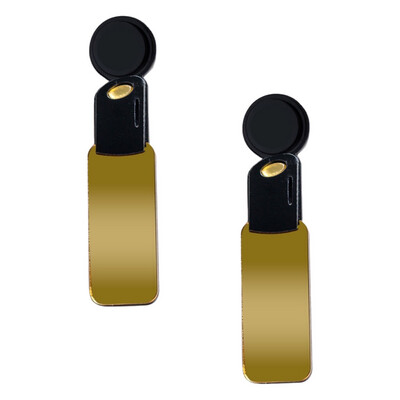 Lip Stick Earrings w/NFC Chip (Gold Mirror)
