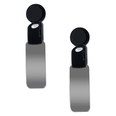 Lip Stick Earrings w/NFC Chip (Silver Mirror)