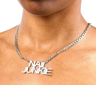 Nail Junkie Necklace (silver)