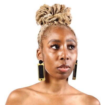IPhone Earrings w/NFC (mirror gold)