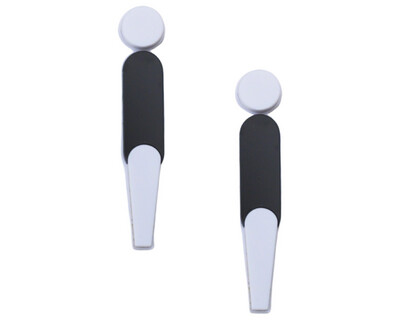 Finger Nail Earrings w/NFC Chip (White)