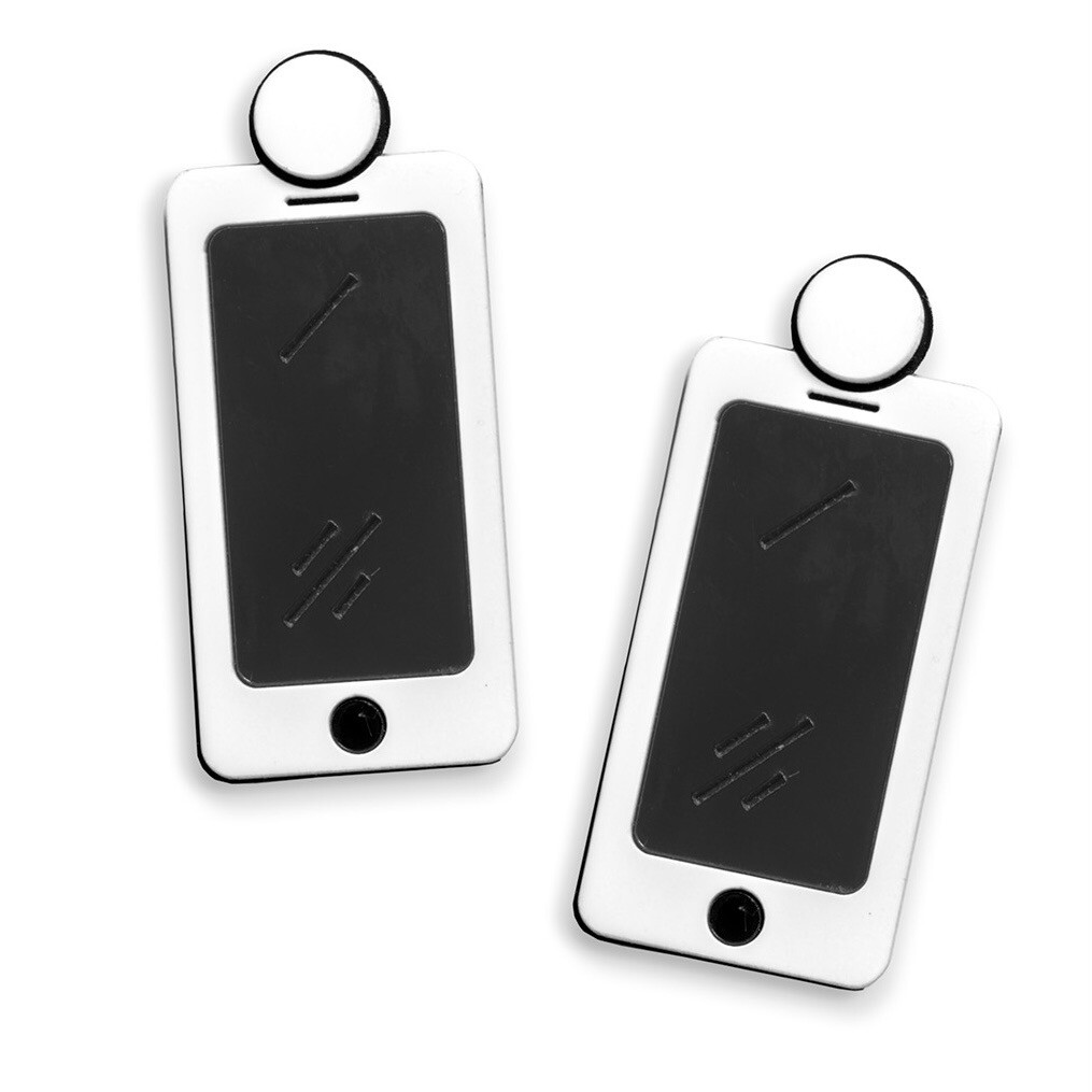 IPhone Earrings w/NFC Chip (White)
