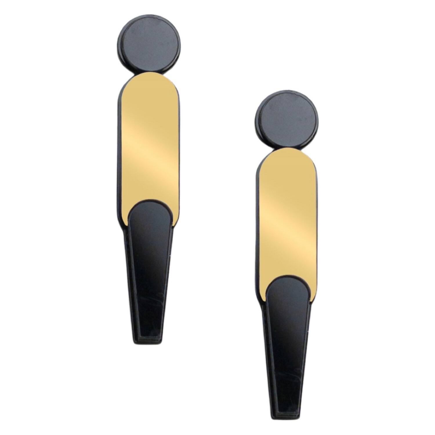 Finger Nail Earrings w/NFC Chip (Gold Mirror)