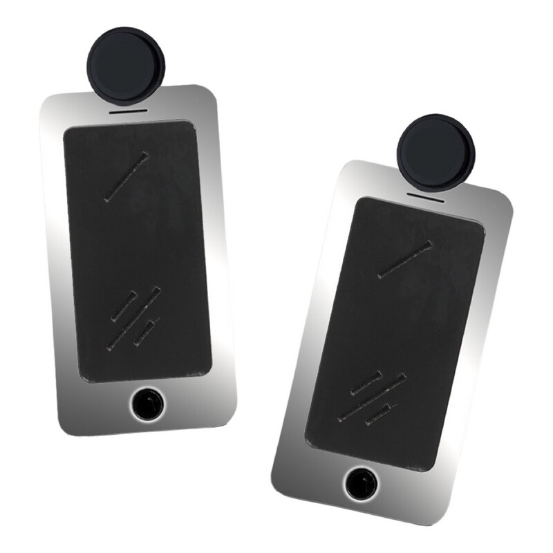IPhone Earrings w/NFC Chip (Mirror Silver)