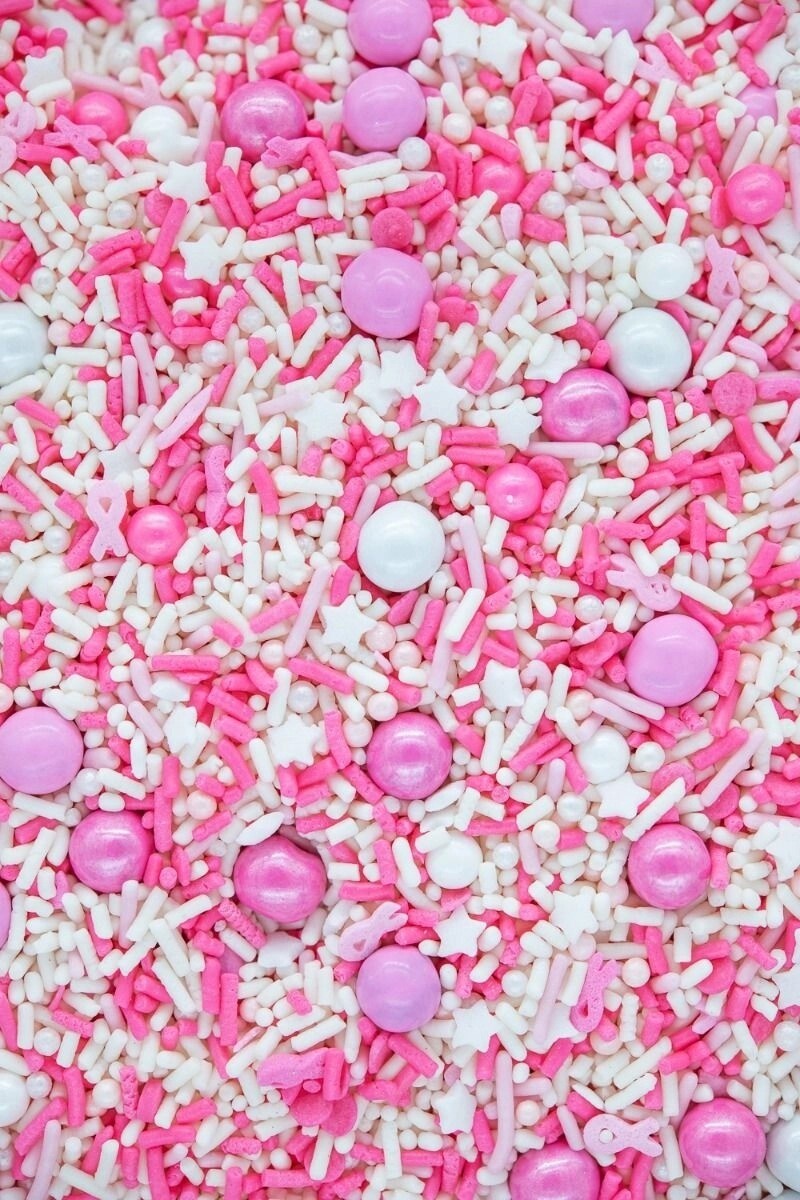 Pink Ribbon Sprinkles Mix, 2oz