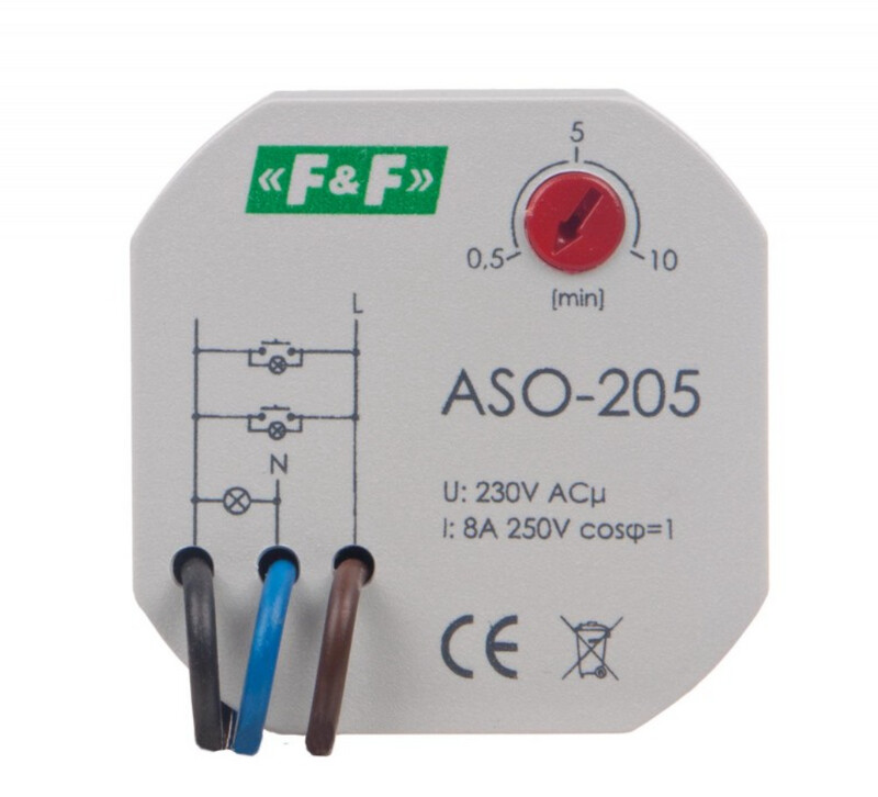 ASO-205 Treppenhausautomat Treppenlichtzeitschalter 230V ASO-205 Treppenhausautomat Treppenlichtzeitschalter 230V