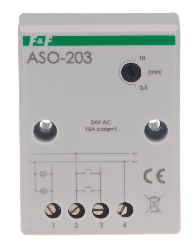 ASO-203 Treppenhausautomat Treppenlichtzeitschalter 24V ASO-203 Treppenhausautomat Treppenlichtzeitschalter 24V