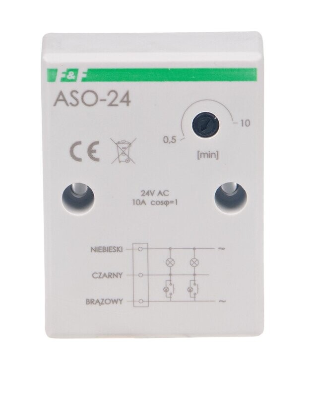 ASO-24 Treppenhausautomat Treppenlichtzeitschalter 24V AC/DC ASO-24 Treppenhausautomat Treppenlichtzeitschalter 24V AC/DC