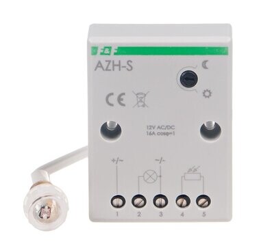 Dämmerungsschalter AZH-S 12V AC/DC 16A mit externer Sonde Ø10 Dämmerungsschalter AZH-S 12V AC/DC 16A mit externer Sonde Ø10