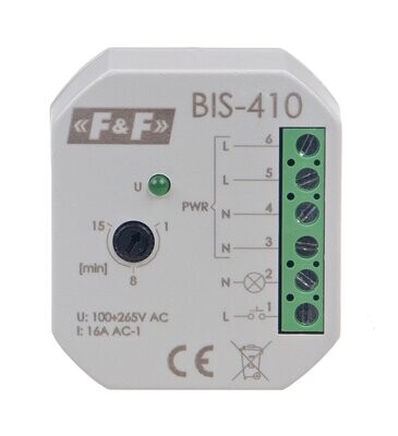 BIS-410 Bistabiles Relais 165V-265V AC mit ausschaltbaren Timer