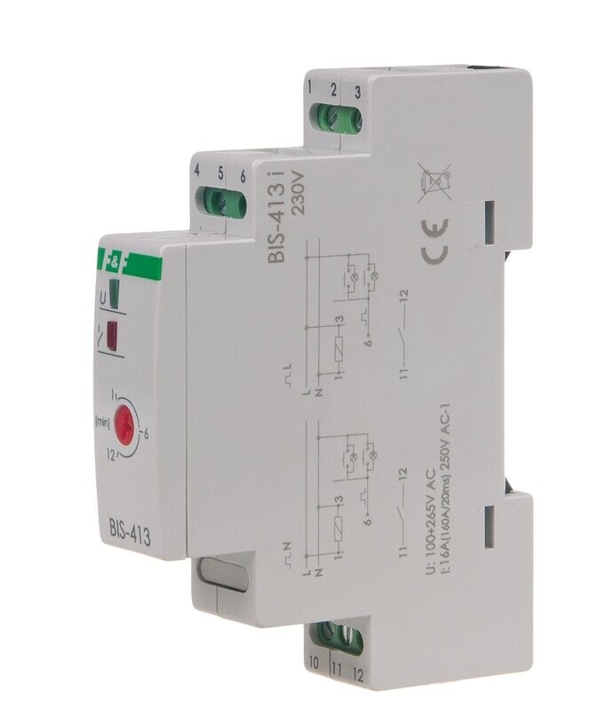 BIS-413i LED Bistabiles Relais 165V-265V AC mit ausschaltbaren Timer BIS-413i LED Bistabiles Relais 165V-265V AC mit ausschaltbaren Timer
