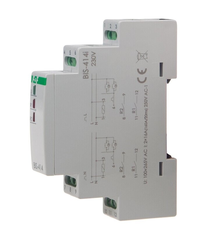 BIS-414i LED Bistabiles Relais 165V-265V AC Funktion BIS-414i LED Bistabiles Relais 165V-265V AC Funktion "Kerze"