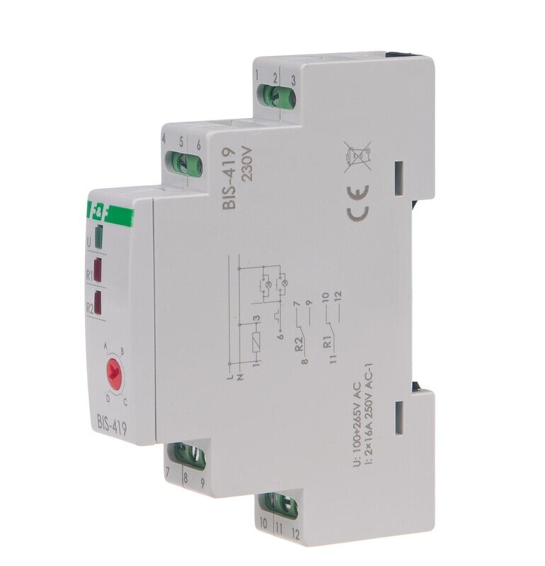 BIS-419 Bistabiles Relais 165V-265V AC 4x Funktionen (Sequentiell)