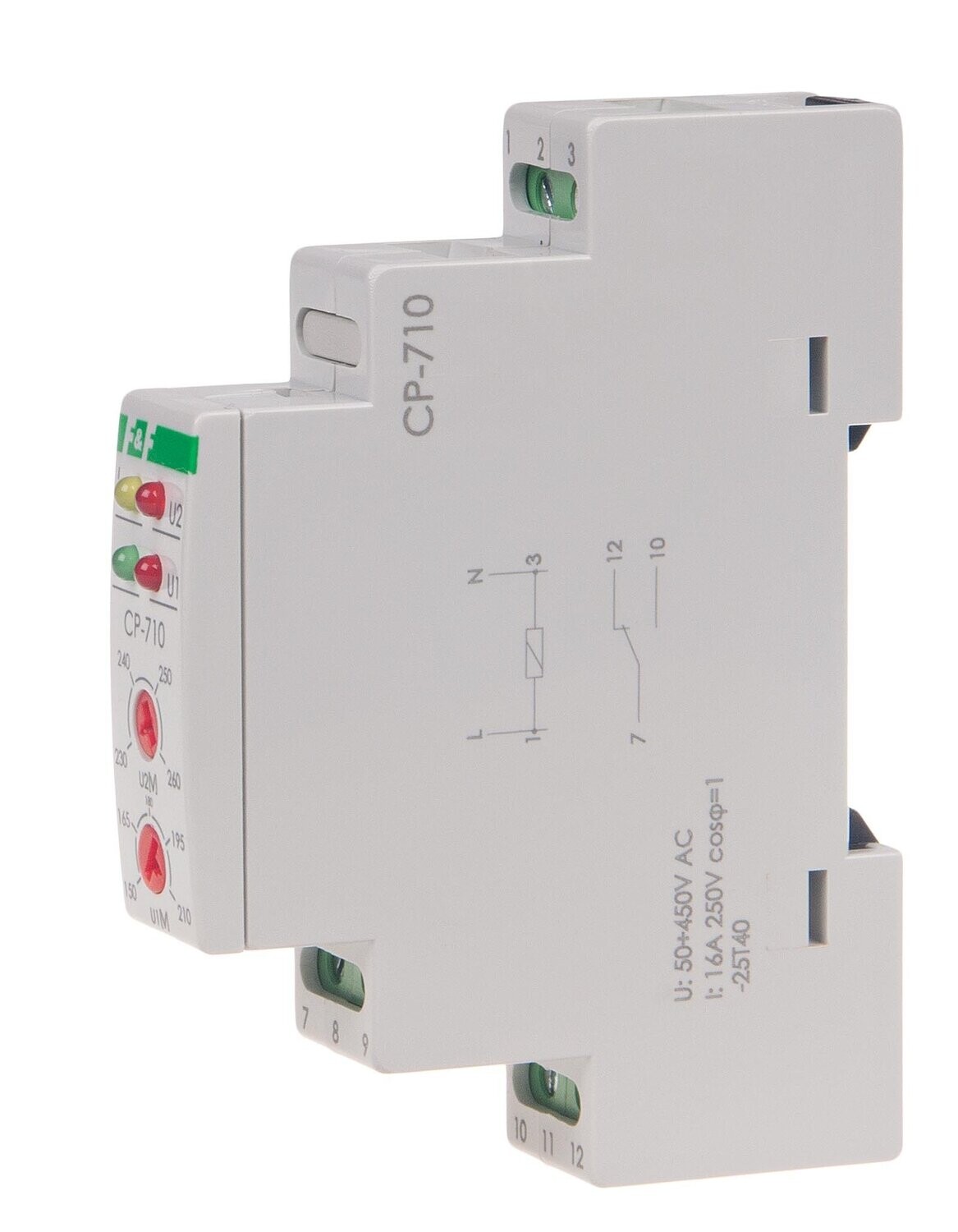 CP-710 SPANNUNGSRELAIS Einphasig mit Zeitschloss 50V - 450V AC