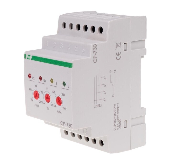 CP-730 SPANNUNGSRELAIS Dreiphasig mit Zeitschloss 3×(50÷450 V)+N CP-730 SPANNUNGSRELAIS Dreiphasig mit Zeitschloss 3×(50÷450 V)+N