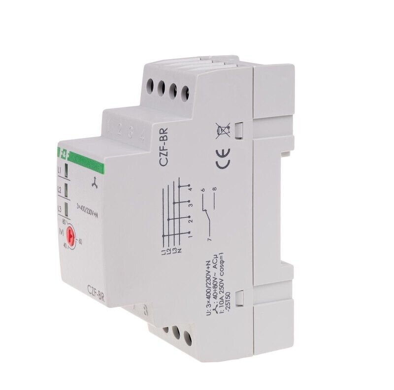 CZF-BR Phasenüberwachungsrelais 3 × 400 V + N 1x NO/ NC CZF-BR Phasenüberwachungsrelais 3 × 400 V + N 1x NO/ NC