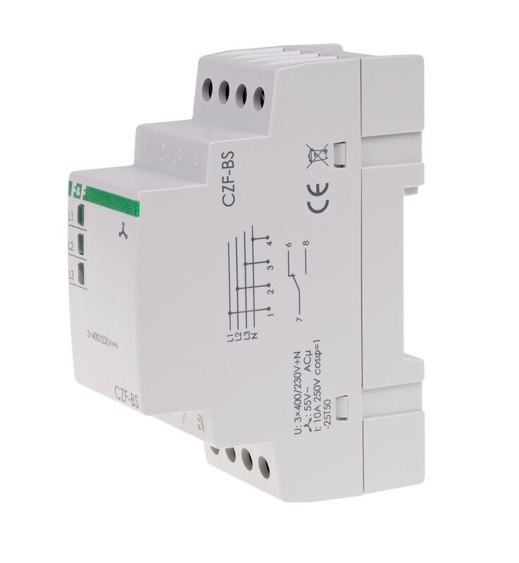 CZF-BS Phasenüberwachungsrelais 3 × 400V + N 1 × NO/NC CZF-BS Phasenüberwachungsrelais 3 × 400V + N 1 × NO/NC