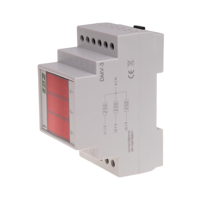 DMV-3 Spannungsanzeige dreiphasiger Voltmeter 100-265V AC DMV-3 Spannungsanzeige dreiphasiger Voltmeter 100-265V AC