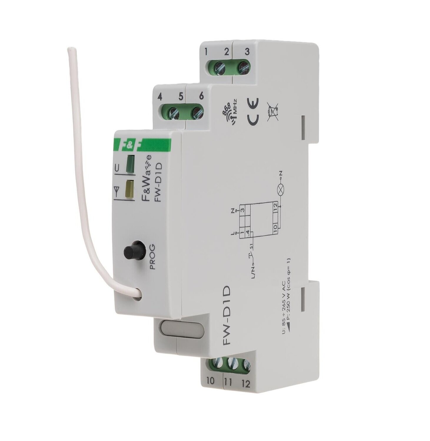 F&Wave Licht Dimmer D1D Funksteuerung Funk Beleuchtung 230V IP20