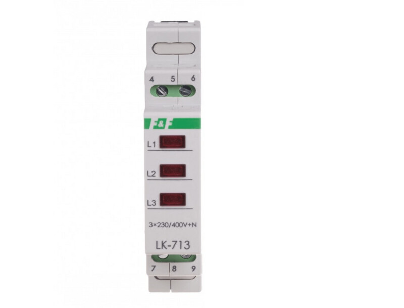 LK-713R Leuchtmelder Signalleuchte 3×230 V+N Dreiphasig Farbe rot